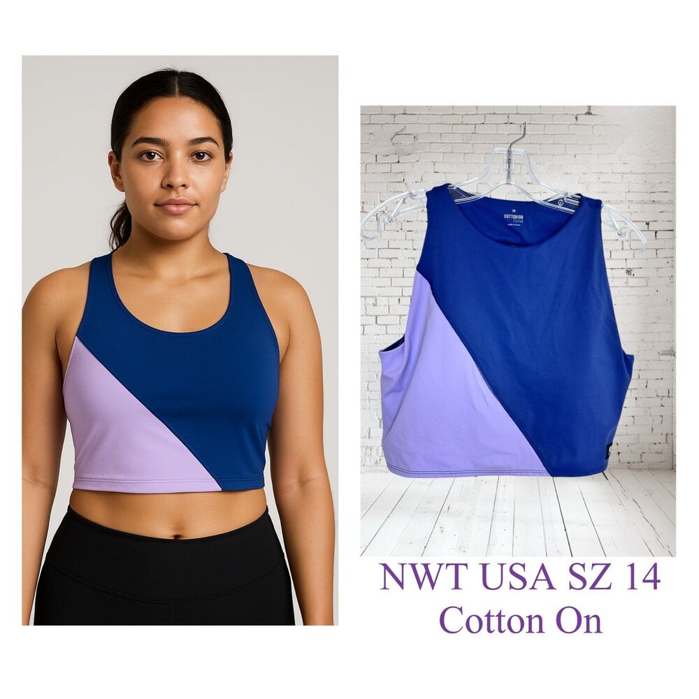 Cotton On Curve Ultimate Vestlette Women’s Size 14 - Colorblock Navy Splice NEW
